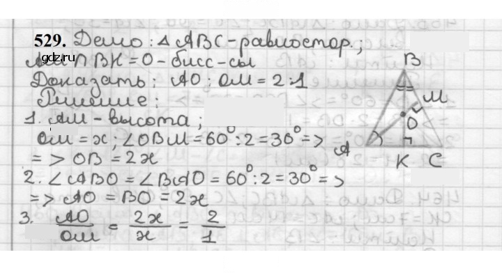 Скан решения номера 529