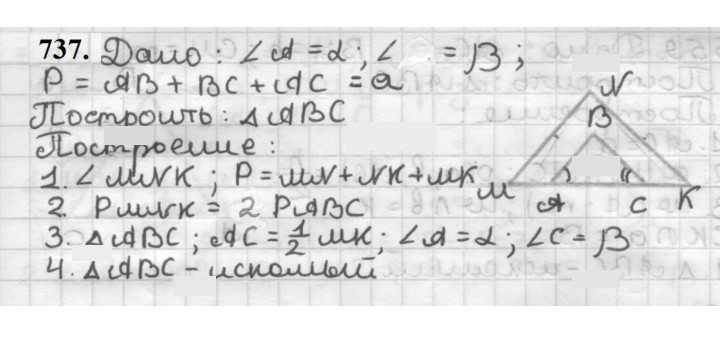Скан решения номера 737