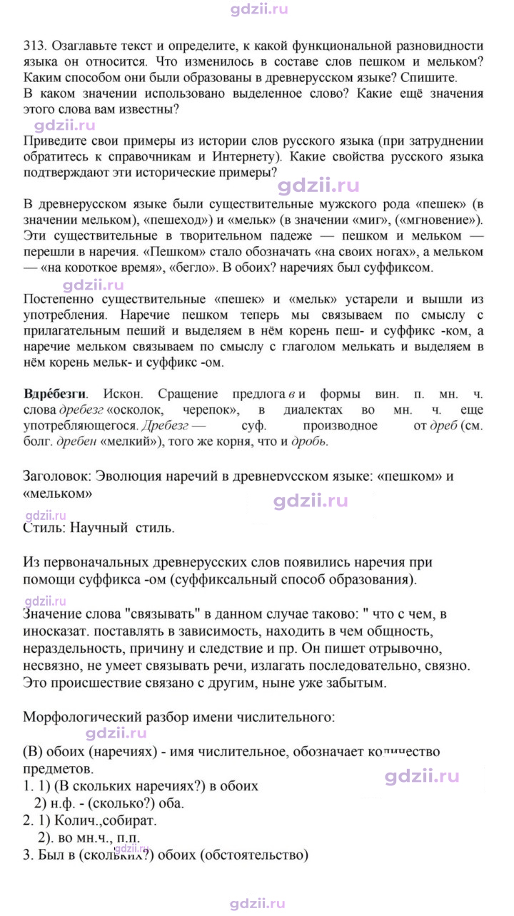 Скан решения номера 313