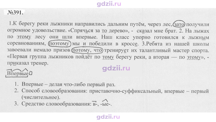 Скан решения номера 391