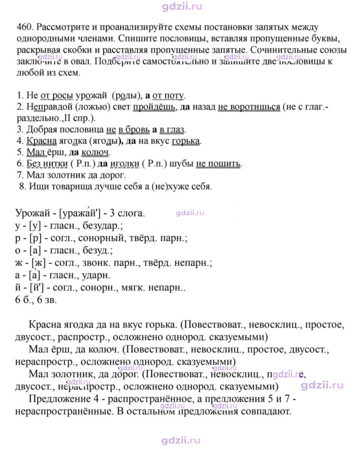 Скан решения номера 460