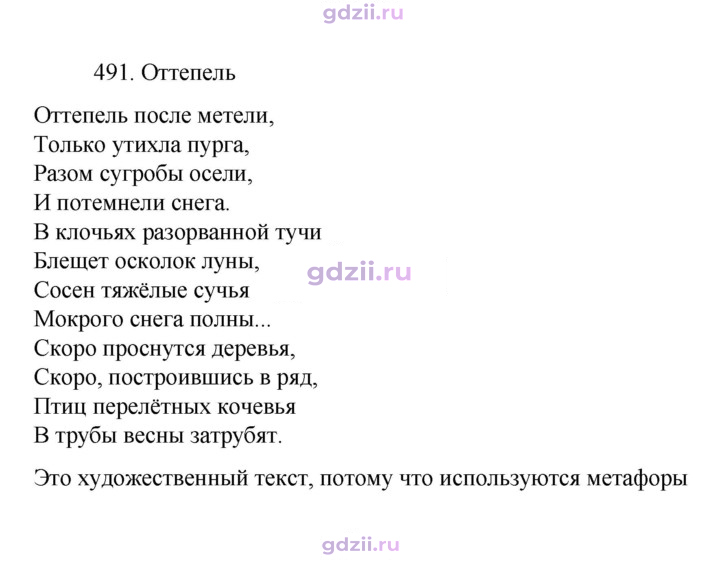 Скан решения номера 491