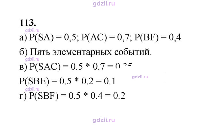 Скан решения номера 113
