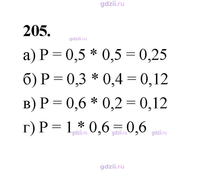 Скан решения номера 205
