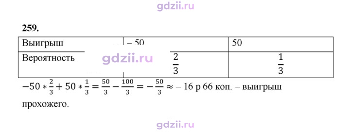 Скан решения номера 259