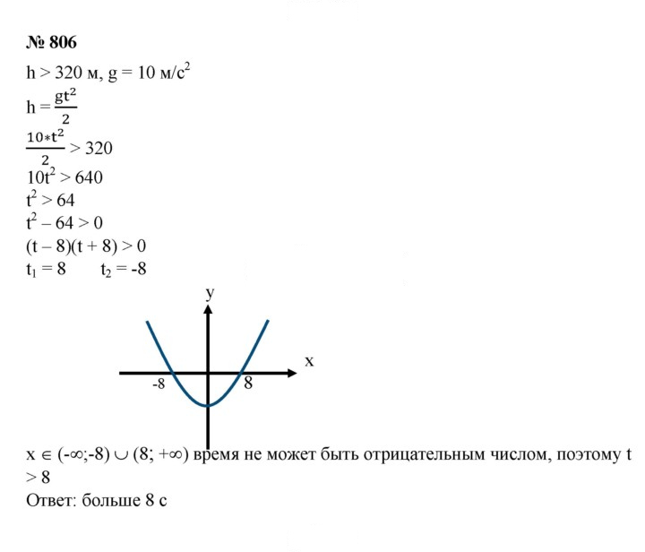 Скан решения номера 806
