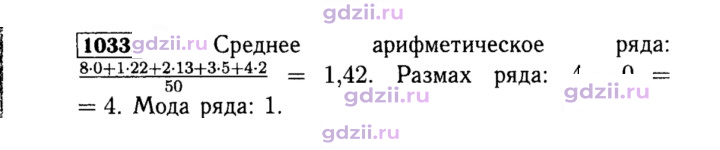 Скан решения номера 1033
