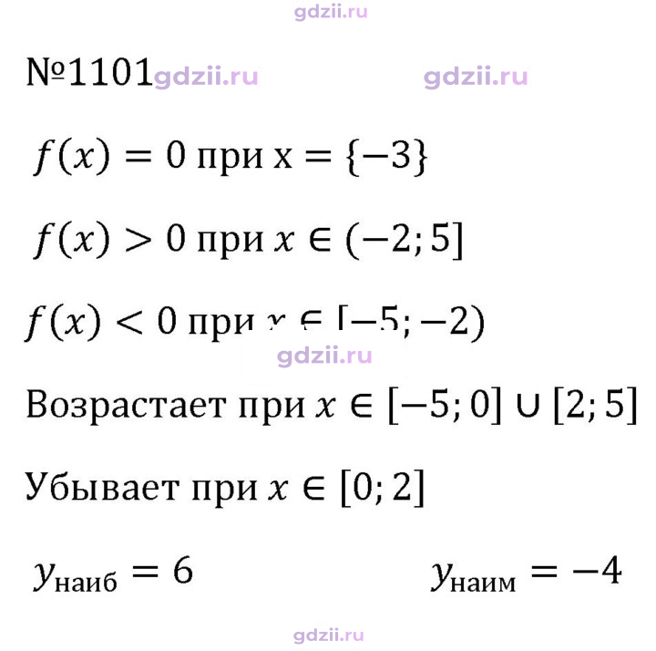 Скан решения номера 1101