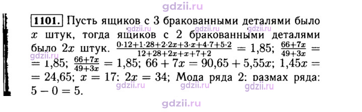 Скан решения номера 1101
