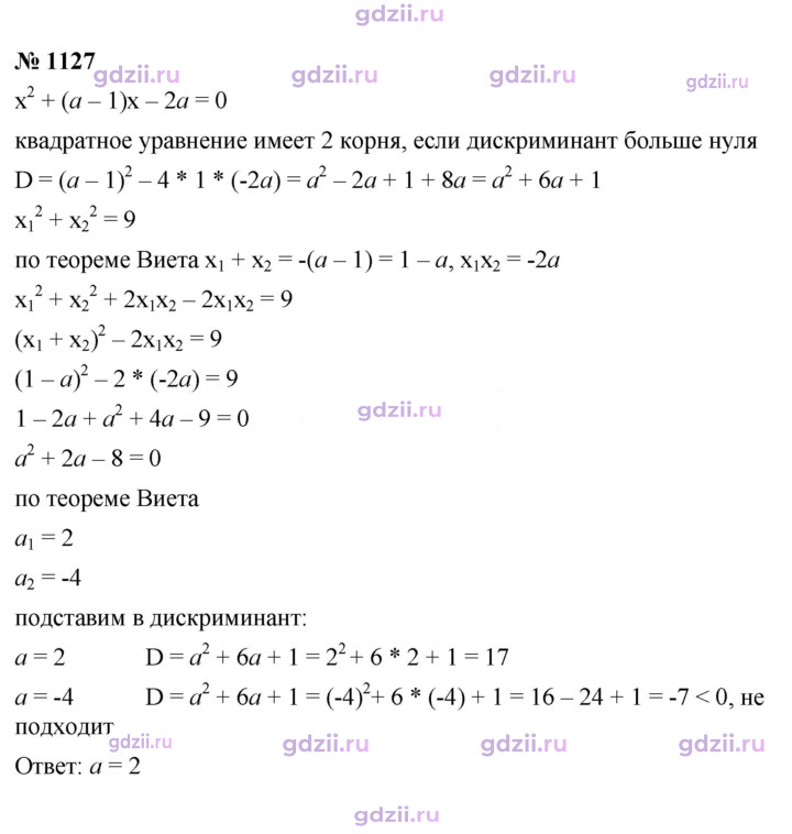 Скан решения номера 1127
