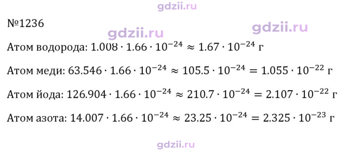 Скан решения номера 1236