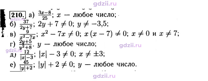 Скан решения номера 210