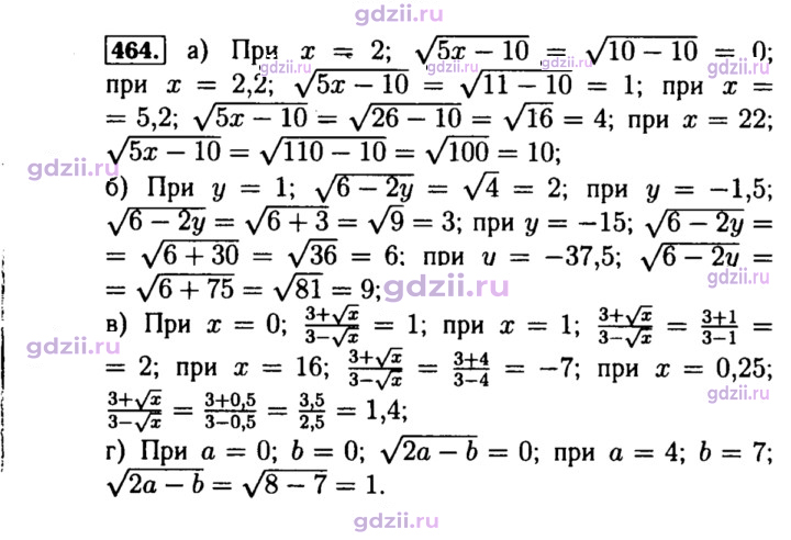 Скан решения номера 464
