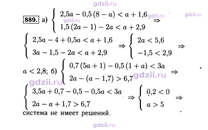 Скан решения номера 889