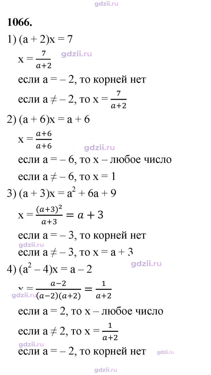 Скан решения номера 1066