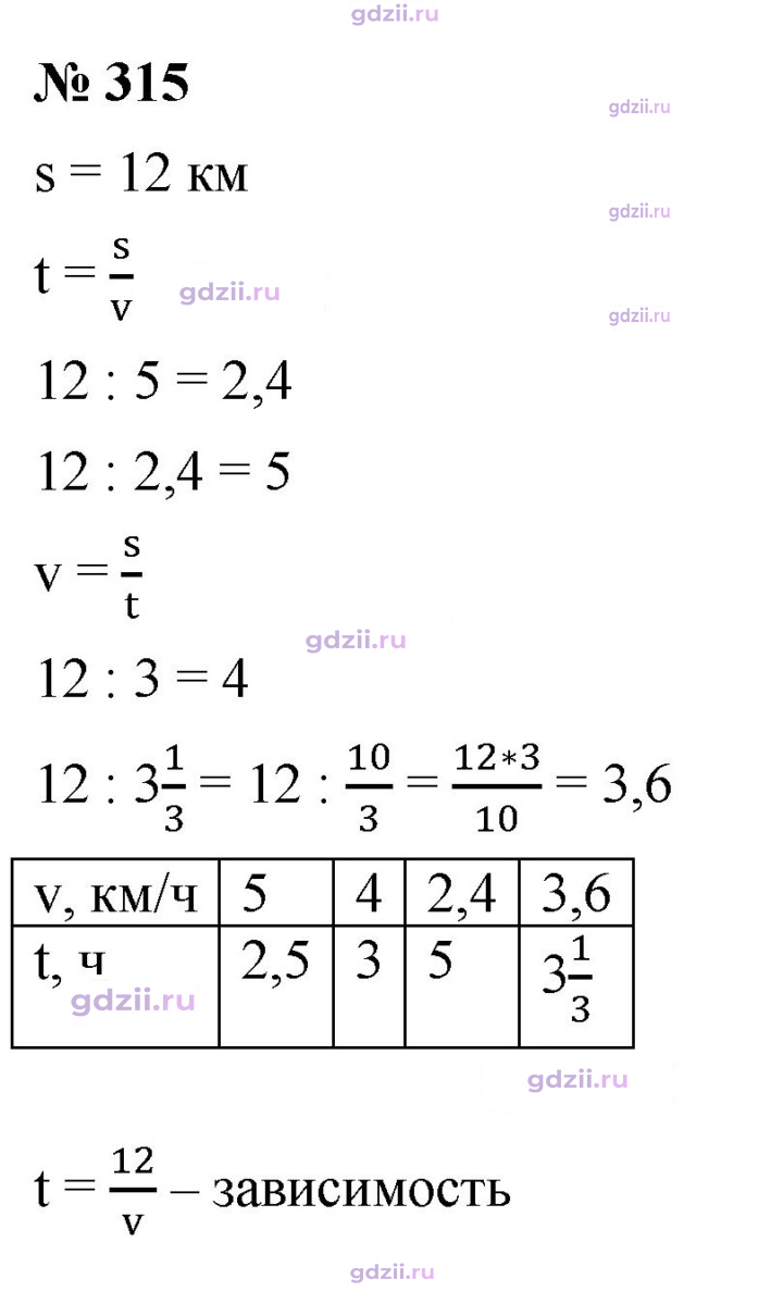 Скан решения номера 315