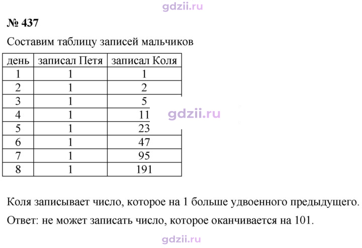 Скан решения номера 437