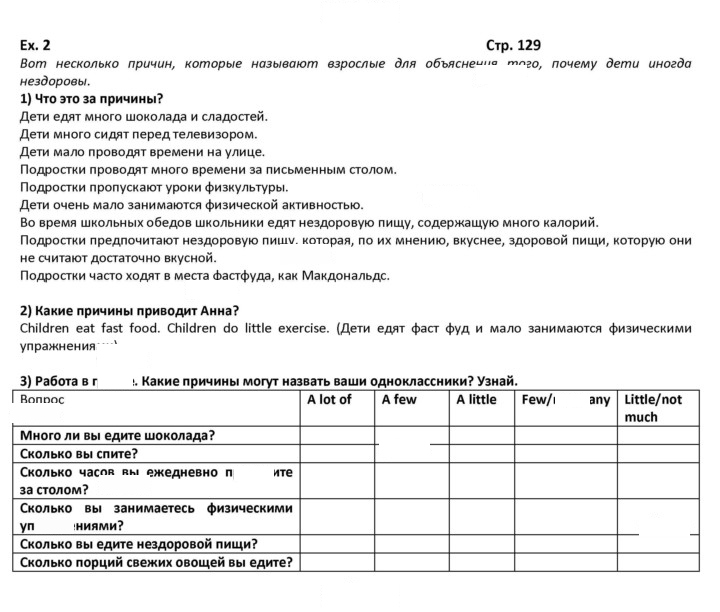 Скан решения номера 129