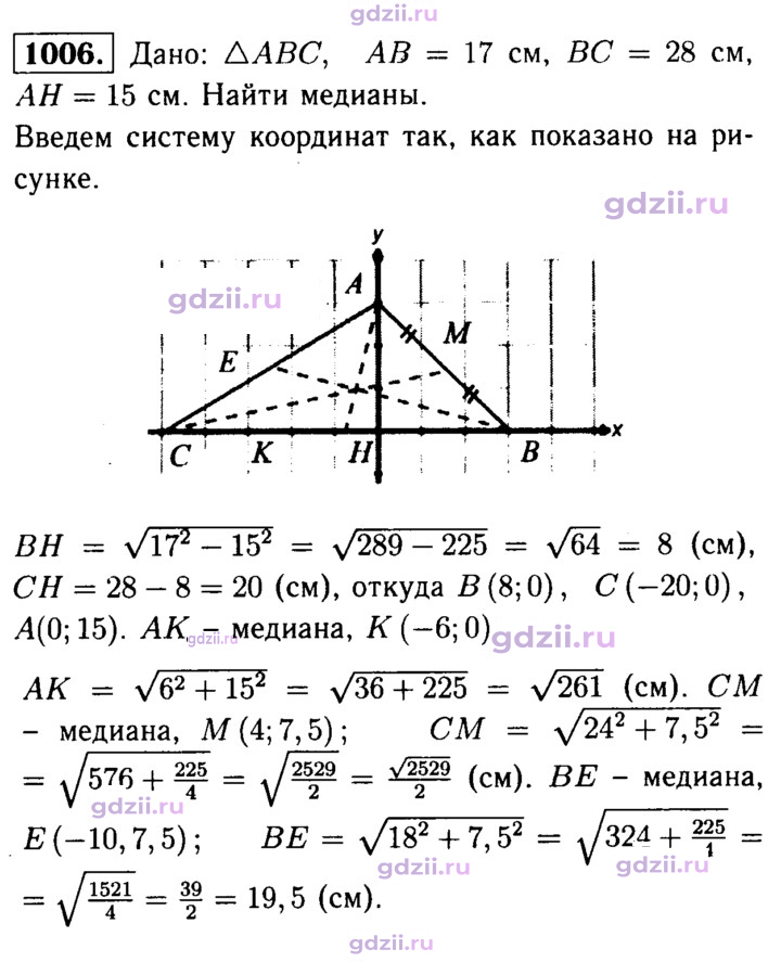 Скан решения номера 1006