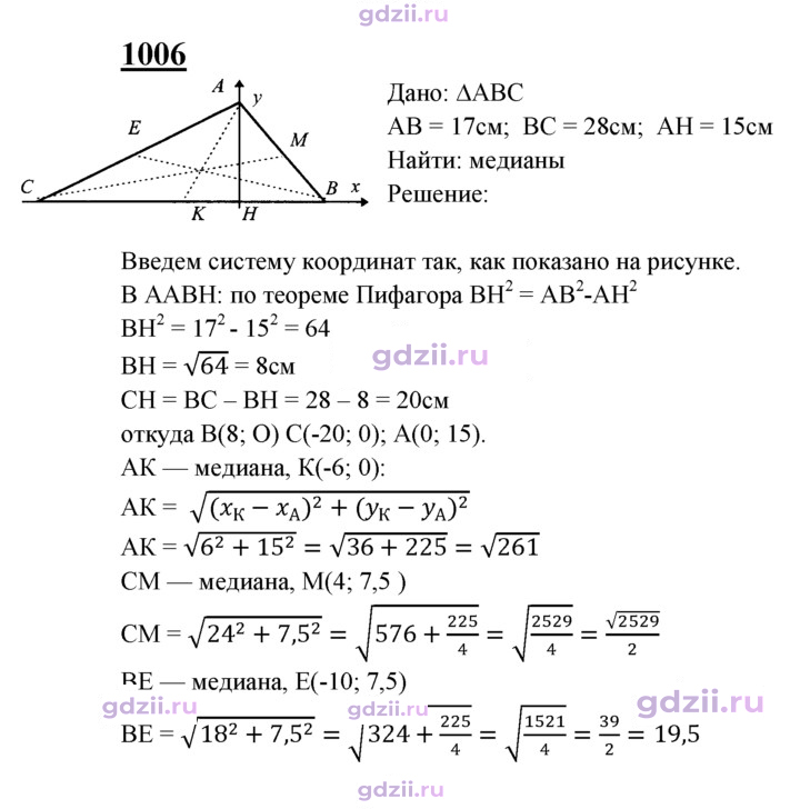Скан решения номера 1006