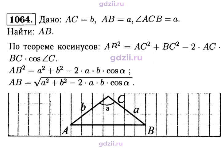 Скан решения номера 1064