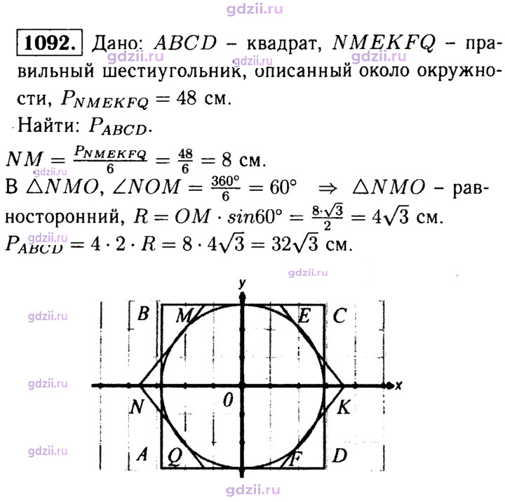 Скан решения номера 1092