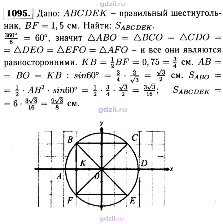 Скан решения номера 1095