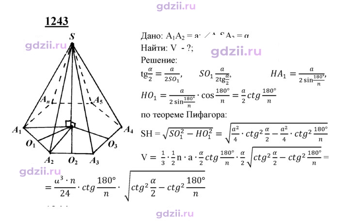 Скан решения номера 1243