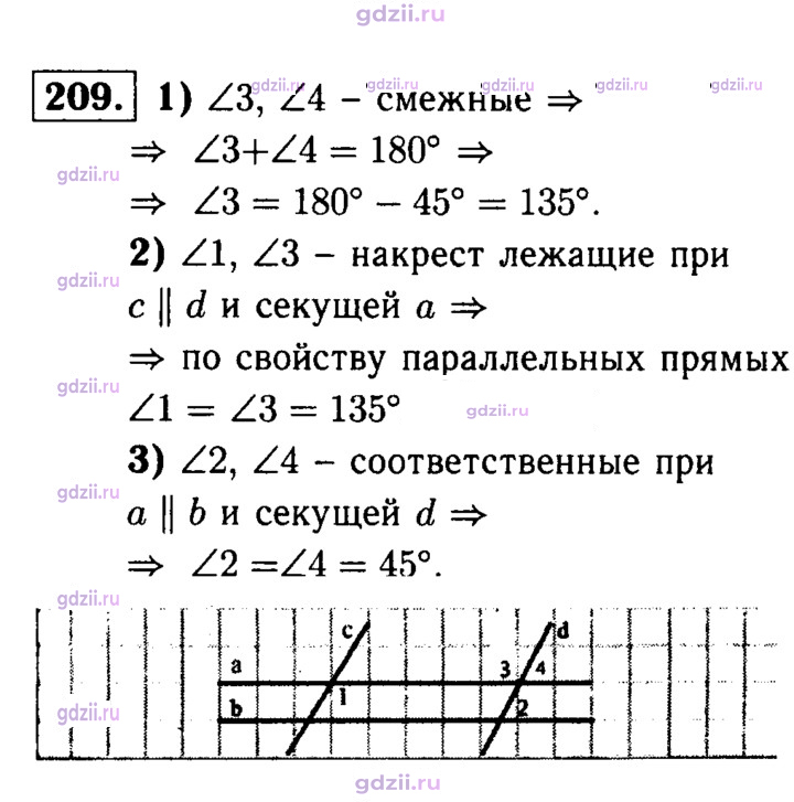 Скан решения номера 209