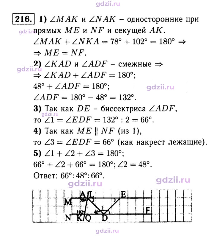 Скан решения номера 216