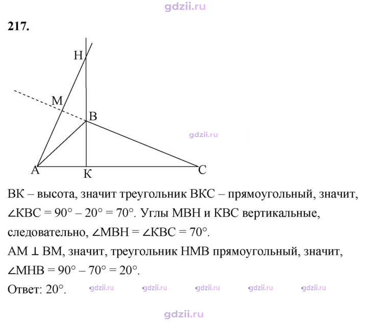 Скан решения номера 217