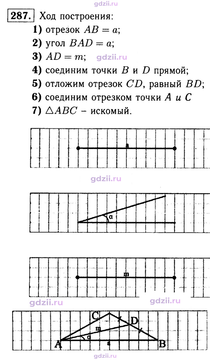 Скан решения номера 287
