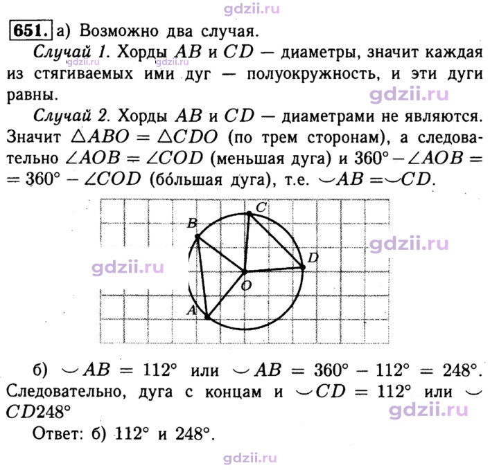 Скан решения номера 651