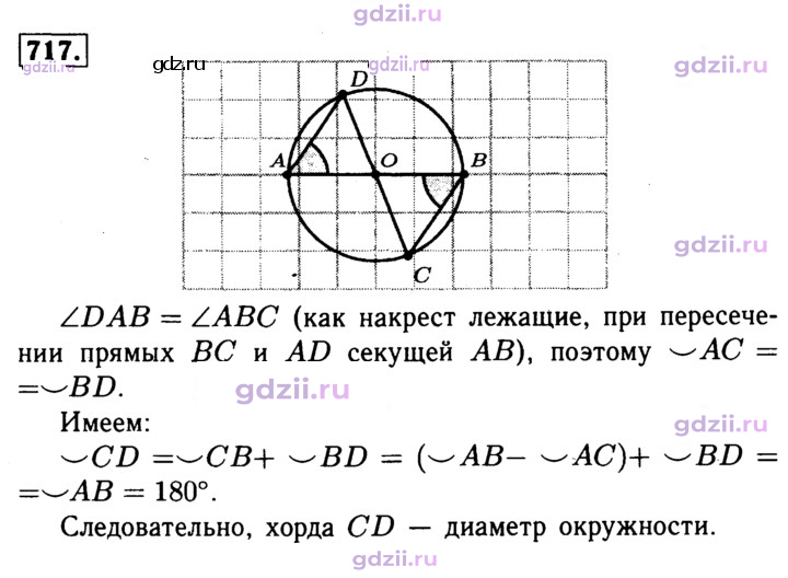 Скан решения номера 717