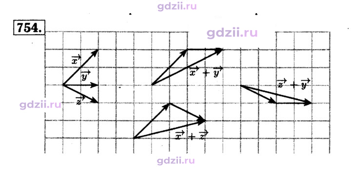Скан решения номера 754