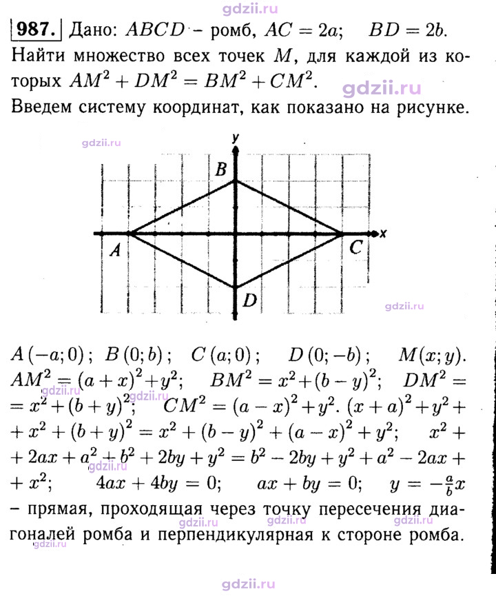 Скан решения номера 987