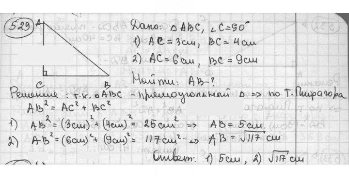Скан решения номера 529