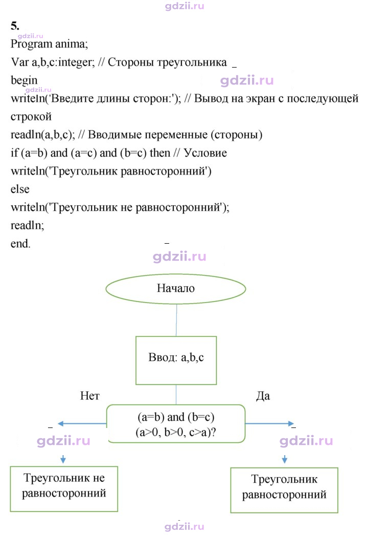 Скан решения номера 5
