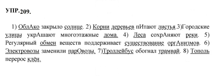 Скан решения номера 209