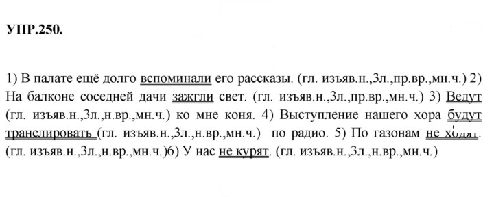 Скан решения номера 250