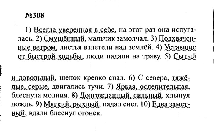 Скан решения номера 308