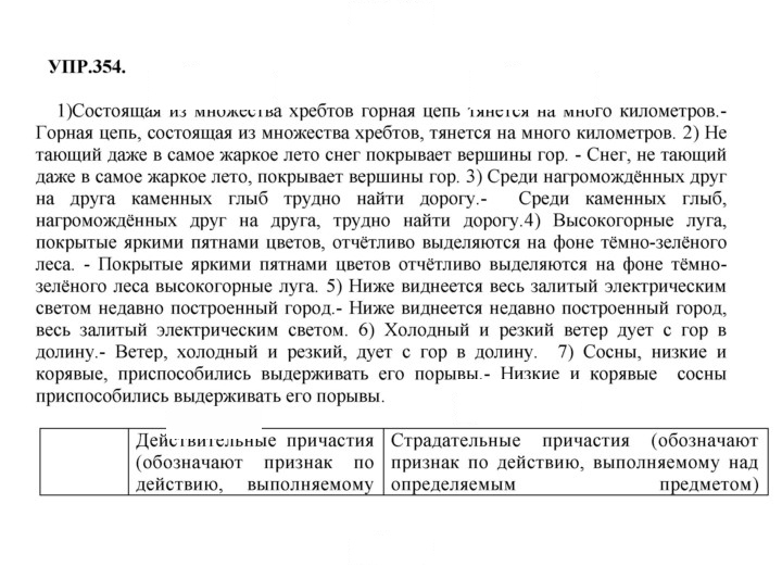 Скан решения номера 354