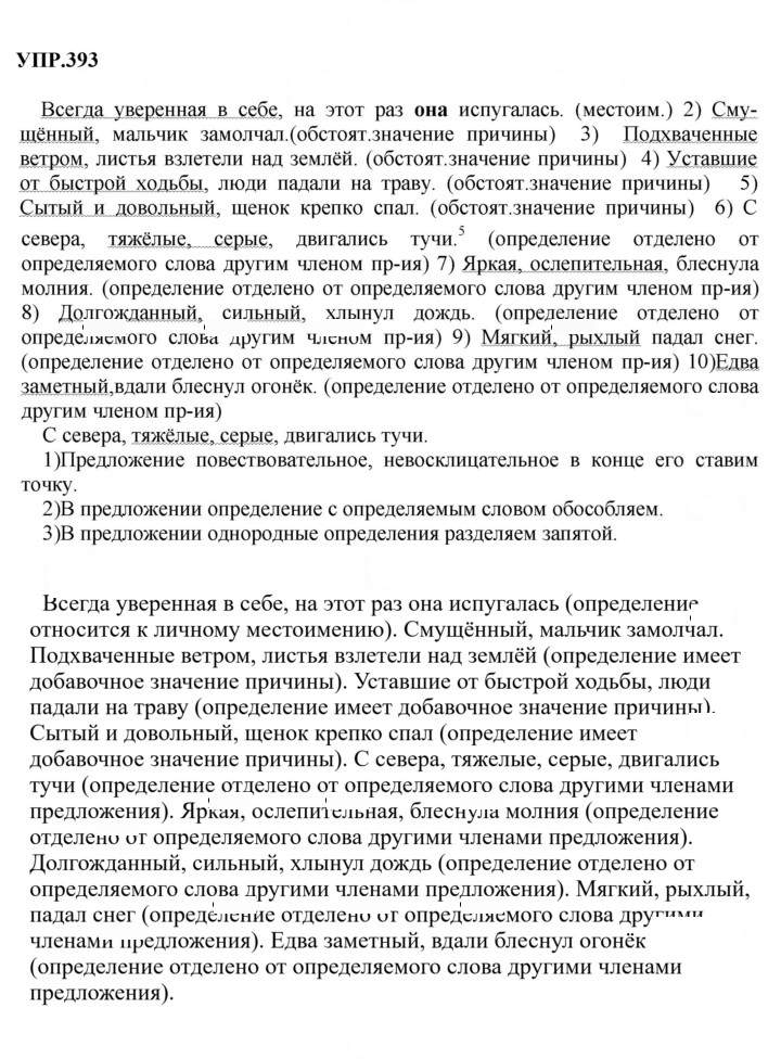 Скан решения номера 393