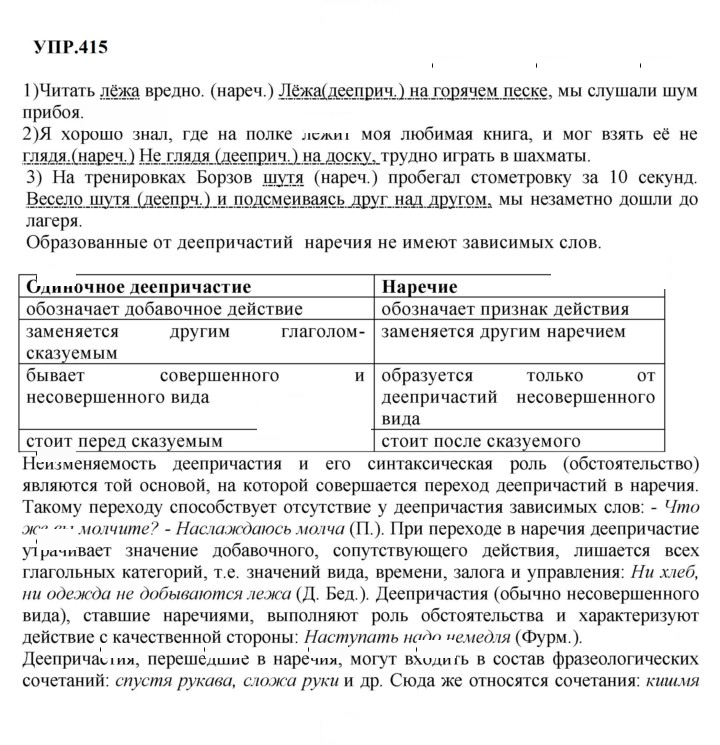 Скан решения номера 415