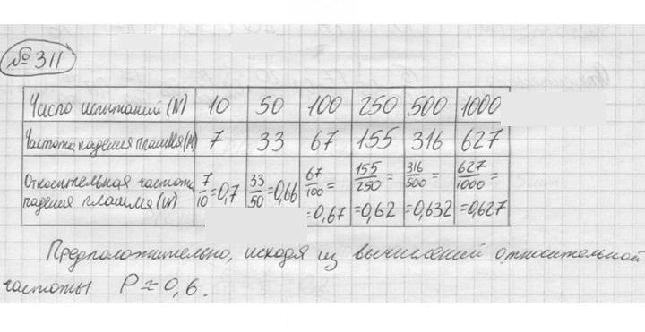 Скан решения номера 311