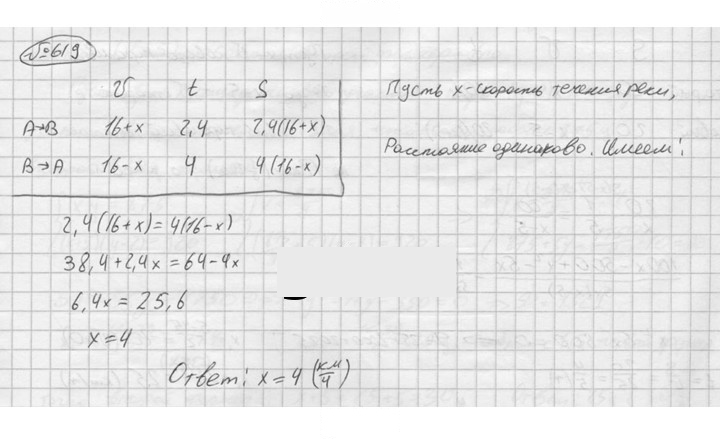 Скан решения номера 619