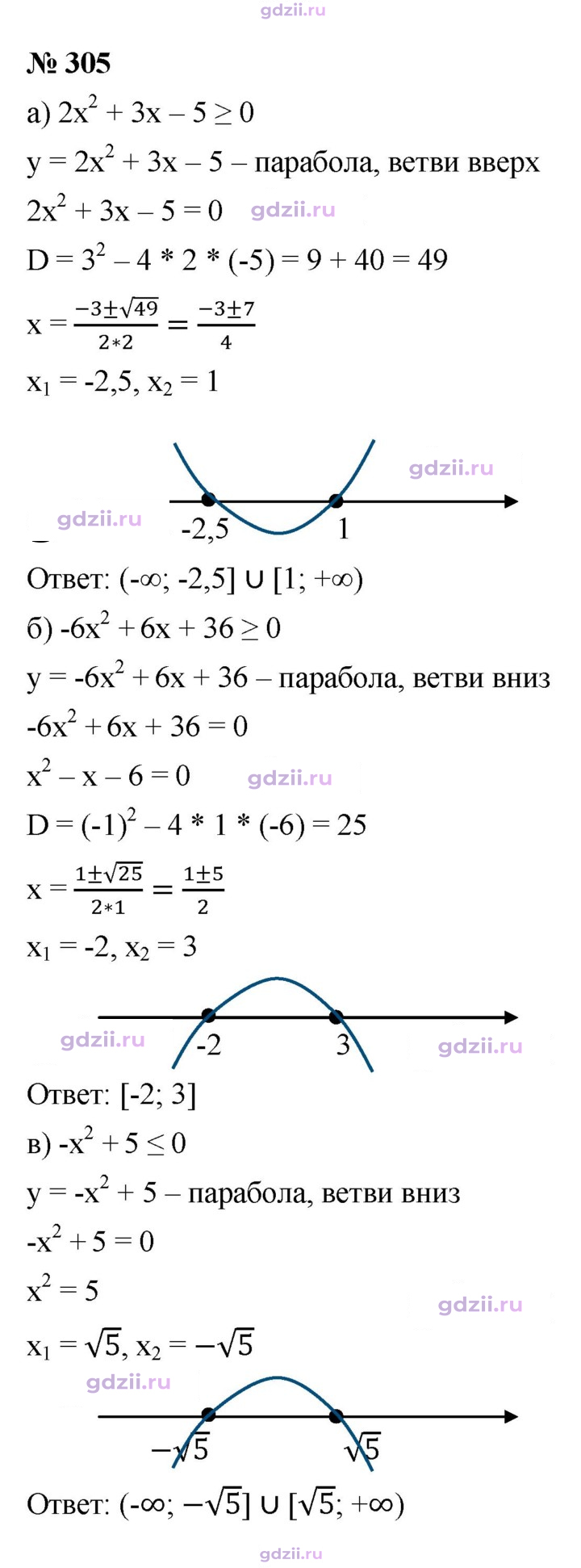 Скан решения номера 305