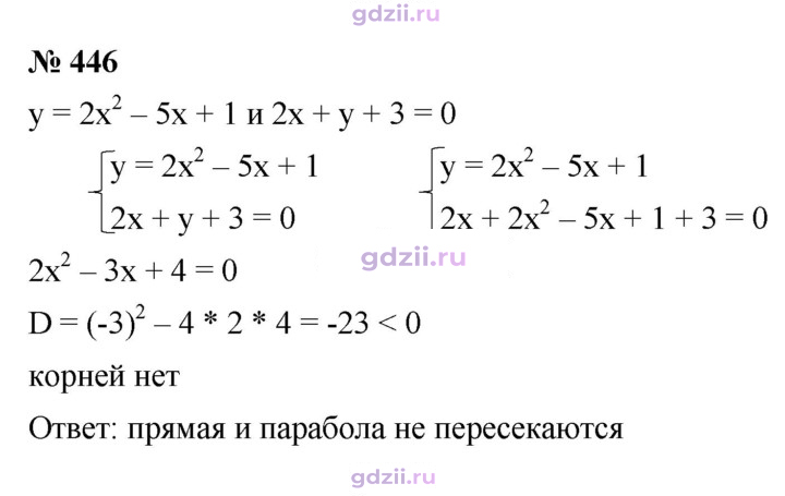 Скан решения номера 446