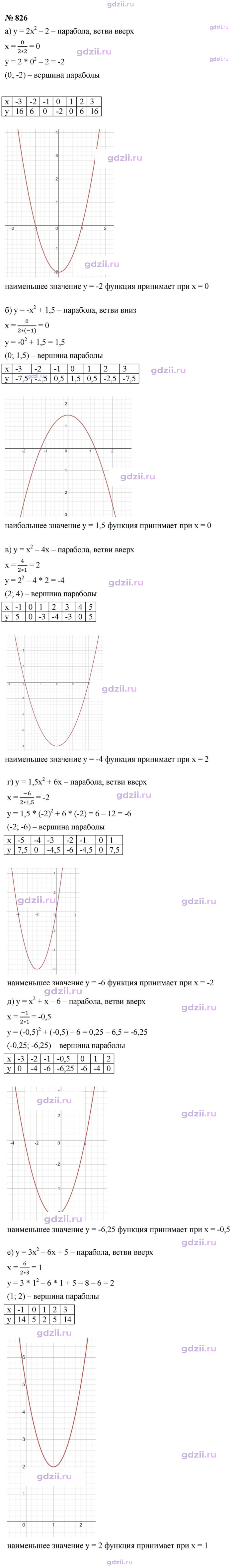Скан решения номера 826
