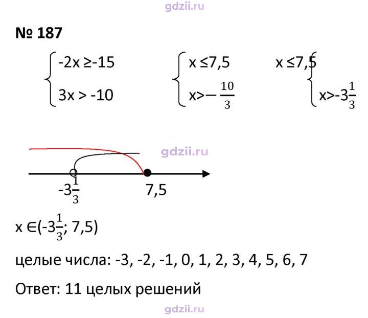 Скан решения номера 187